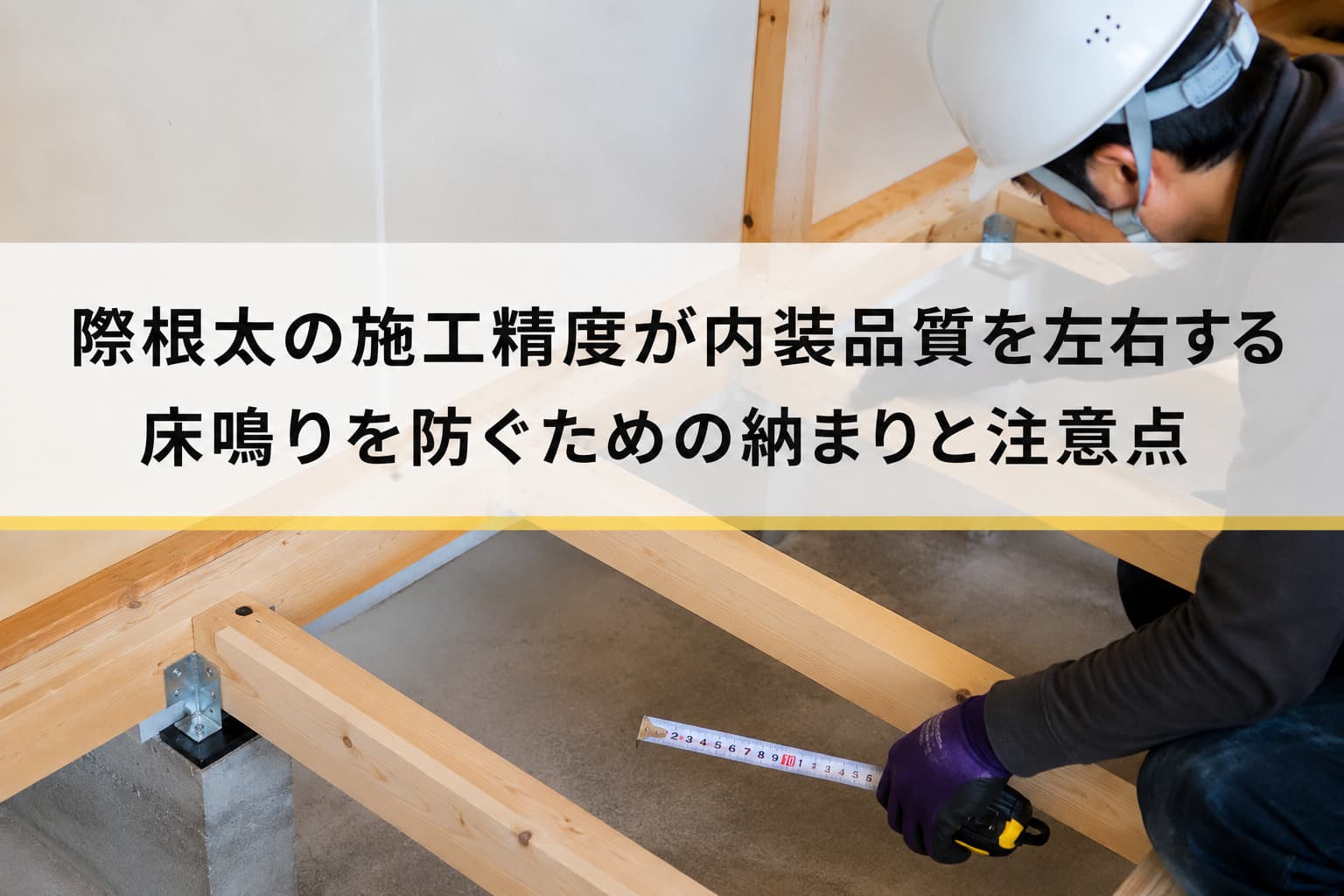 際根太の施工精度が内装品質を左右する：床鳴りを防ぐための納まりと注意点