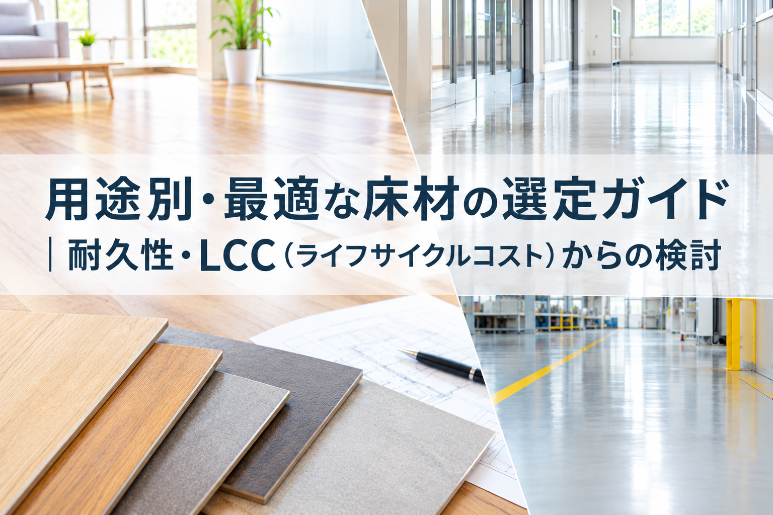 用途別・最適な床材の選定ガイド｜耐久性・LCC（ライフサイクルコスト）からの検討